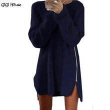 Autumn Winter Sweater Zipper Long Sleeve Loose Kintted Women Outwear Basic Pullovers Winterkleding Vrouwen Sweter Mujer#A125