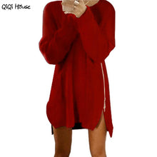 Autumn Winter Sweater Zipper Long Sleeve Loose Kintted Women Outwear Basic Pullovers Winterkleding Vrouwen Sweter Mujer#A125