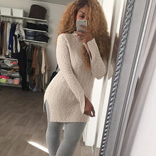 Autumn Winter SweatersTops Women 2016 Side Split knitted Sweaters Women 2016 Turtleneck Long Sleeve Slim jumpers Pull Femme