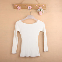 Autumn and Winter Basic Women Sweater Strapless Slash Neck Knitting Sweater Top Thread Slim70058