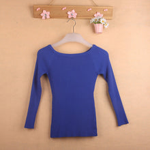 Autumn and Winter Basic Women Sweater Strapless Slash Neck Knitting Sweater Top Thread Slim70058