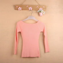 Autumn and Winter Basic Women Sweater Strapless Slash Neck Knitting Sweater Top Thread Slim70058