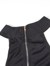 Back Zipper Off Shoulder Choker Neck Crop Top Black Cropped Sexy Casual Club Party 2017 Shirt Tee New Arrival
