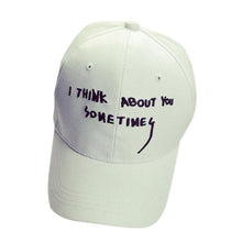 Baseball Cap Boys Girls I Think About You Sometimes Letter Embroidery Snapback Hip Hop Flat Hat #2132