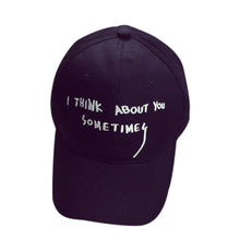 Baseball Cap Boys Girls I Think About You Sometimes Letter Embroidery Snapback Hip Hop Flat Hat #2132