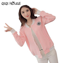 Baseball Jacket Women Pink Coats Solid Zipper Chaqueta 2016 Autumn Fashion Wear Basic Campera Mujer#C817