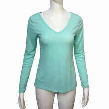 Basic T-Shirt Women V-Neck Long Sleeve Casual Shirt Autunb Spring Solid Slim Shirt Top Camiseta Femenina#112