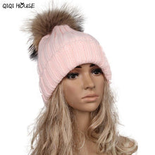 Beanie Women Winter Hats Warm Crochet Soft Kintted Wool Women Hat Out Door Fur Pompom Gorros Mujer Invierno#C103