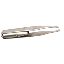 Beauty Curved Edge Eyebrow Hair Scissor Steel Cutter + LED Light Tweezer Make Up Tool Hot Sale