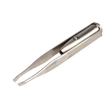 Beauty Curved Edge Eyebrow Hair Scissor Steel Cutter + LED Light Tweezer Make Up Tool Hot Sale