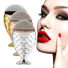 Best Price! 6*1.5*11cm Fish Scale Makeup Brush Fishtail Bottom Brush Powder Blush Makeup Cosmetic Brushes Tool Anne