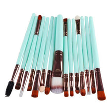 Best Price! Goat hair 15 pcs Makeup Brush Set tools Make-up Toiletry Kit Wool Make Up Brush Set Anne
