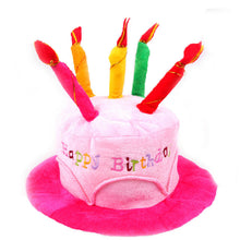 Birthday Cake Candle Hat Short Plush Adult Party Amusement Park Supplies Performing Dress Props Dog Cap