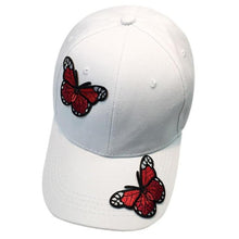 Black White Embroidery Butterfly Snapback Cap 2017 New Fashion Cotton Adjustable Baseball Cap High quality Gorras Bone #01