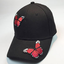 Black White Embroidery Butterfly Snapback Cap 2017 New Fashion Cotton Adjustable Baseball Cap High quality Gorras Bone #01