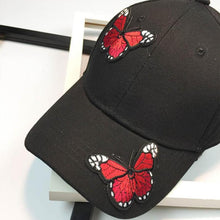 Black White Embroidery Butterfly Snapback Cap 2017 New Fashion Cotton Adjustable Baseball Cap High quality Gorras Bone #01