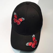 Black White Embroidery Butterfly Snapback Cap 2017 New Fashion Cotton Adjustable Baseball Cap High quality Gorras Bone #01