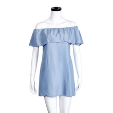 Blue DressBackless Slash Neck Off Shoulder Denim Solid Cotton Dress Summer Mini Short Dress Vestido De Verano#B714
