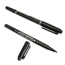 Body Art 6 x Dual Skin Marker Pen Scribe Piercing Pen Tattoo Supply Tool black
