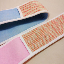 Body Skin Health Clean Exfoliating Flax Back Strap Sponge Bath Spa Scrubber