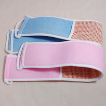 Body Skin Health Clean Exfoliating Flax Back Strap Sponge Bath Spa Scrubber