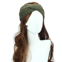 Bohemian Cross Headbands For Women Knitted Solid Elegant Headwear Warm Winter Handbands Diadema Pelo Muje#121