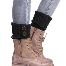 Boot Socks Ladies Socks Winter Knitted Warm Boot Cover Socks Solid Button Meias Mulheres Coturno Feminino#A127