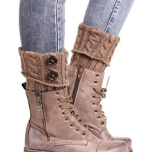 Boot Socks Ladies Socks Winter Knitted Warm Boot Cover Socks Solid Button Meias Mulheres Coturno Feminino#A127