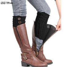 Boot Socks Ladies Socks Winter Knitted Warm Boot Cover Socks Solid Button Meias Mulheres Coturno Feminino#A127