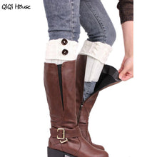 Boot Socks Ladies Socks Winter Knitted Warm Boot Cover Socks Solid Button Meias Mulheres Coturno Feminino#A127