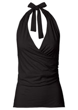 Bow Black Orange Ruched Women Sexy Blouse Solid V-Neck Sleeveless Halter Blouse 2017 Fashion Ladyies Fall Top Autumn Sexy Blouse