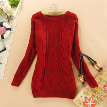 Brand New Autumn Winter Female Mohair Sweater Plus Size Knitted Long Sleeve O-neck Pullovers Hot Sale 70077