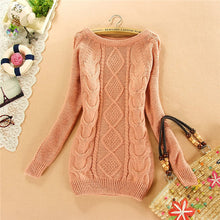 Brand New Autumn Winter Female Mohair Sweater Plus Size Knitted Long Sleeve O-neck Pullovers Hot Sale 70077