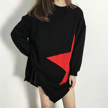 Brand New Outerwear Thick Female O-neck High Quality Pullovers with Stars Printed 70212