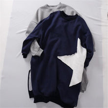 Brand New Outerwear Thick Female O-neck High Quality Pullovers with Stars Printed 70212