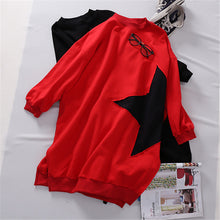 Brand New Outerwear Thick Female O-neck High Quality Pullovers with Stars Printed 70212
