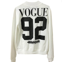 Brand New Streetwear Zip-up Sweatshirts Long Sleeve Plus Size Stand Letter Vogue 92 Coat With Zipper 70097