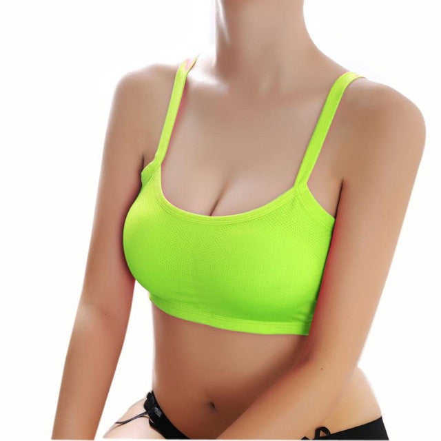 Breathable Tank Tops Women Fitness Halter Cropped Tanks Mesh Comfortable Strapless Bra Regata Feminina#121