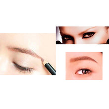 Brown Eyebrow Pencil Two Sides Brush Leopard + Stencils Ruler Eye Brow Guide Template Shaper Tool DIY