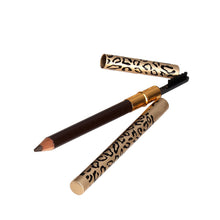 Brown Eyebrow Pencil Two Sides Brush Leopard + Stencils Ruler Eye Brow Guide Template Shaper Tool DIY