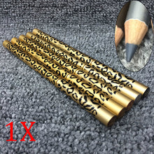 Brown Eyebrow Pencil Two Sides With Brush Leopard Design Metal Casing