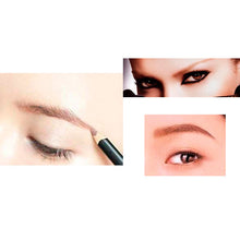 Brown Eyebrow Pencil Two Sides With Brush Leopard Design Metal Casing