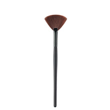 Brush Fan Shaped Black Wooden Handle Synthetic Hair Makeup Cosmetic Brushes Beauty Tool
