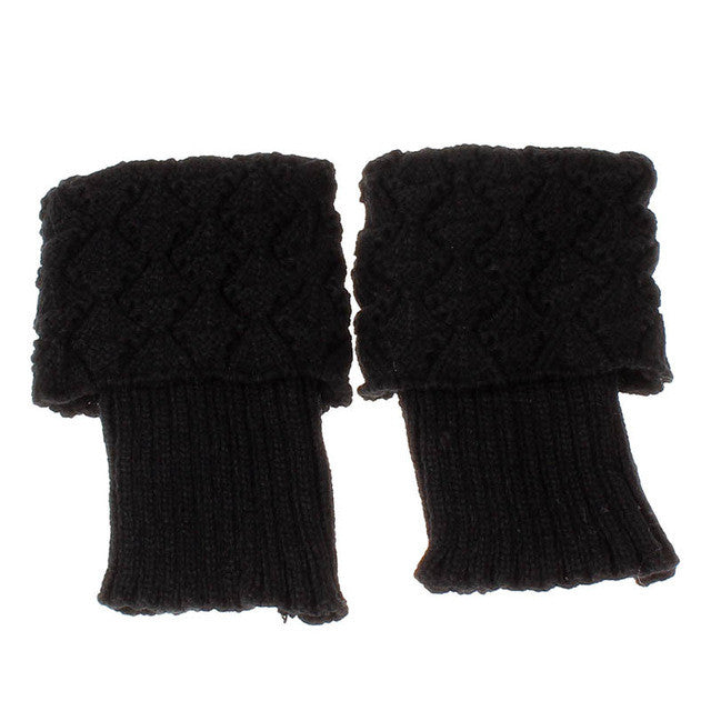 Calentadores 2016 Rushed New Solid Fashion Polainas Leg Warmers Women Crochet Knitted Trim Boot Cuffs Toppers Liner Warmer Socks