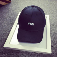 Cap Men 2016 Fashion Unisex Cotton Soft Letter "One" Hat For Women Snapback Baseball Cap Female Summer Spring Hats Casquette
