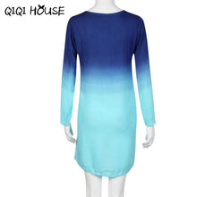 Casual Dress Gradient Candy Color Long Sleeve Loose Dress Autumn Basic Shirtwear Vestidos Casuales De Mujer#C822