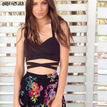 Casual Short Tank Top Cross Backless Strapless Top Sleeveless Tank Bustier Bra Tank Roupas Feminina#A927
