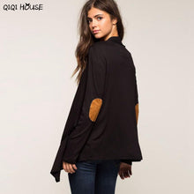 Chaqueta Mujer Irregular Women Black Long Sleeve Cardigan Cotton Outwear Autumn Coats Abrigos De Mujer3C930