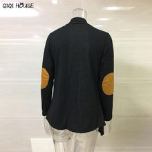 Chaqueta Mujer Irregular Women Black Long Sleeve Cardigan Cotton Outwear Autumn Coats Abrigos De Mujer3C930