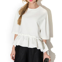 Chiffon Blouse Elegant Ruffles Half Sleeve White Women Blouse Autumn Spring Women Clothes Blusa Renda#112